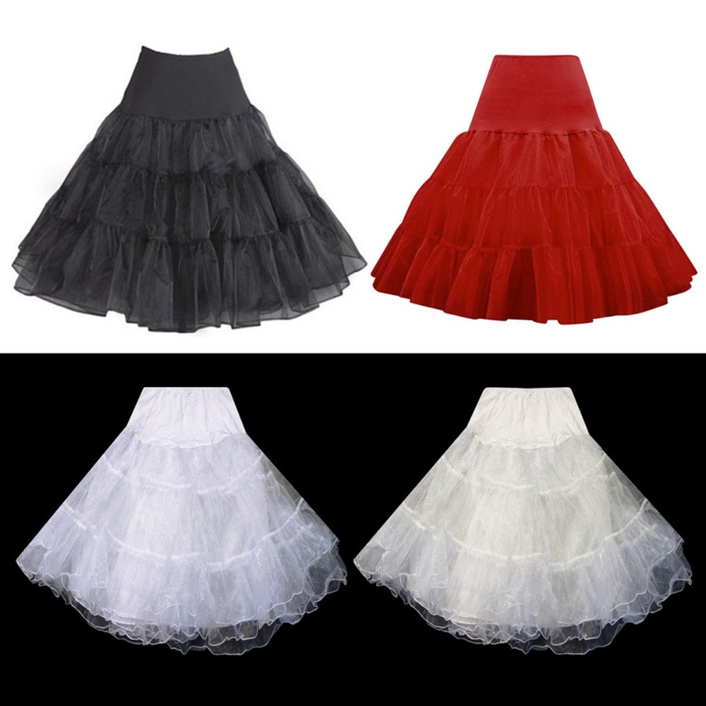 Falda interior de tutú Retro Swing de los años 50 y 80, 26 pulgadas, enagua, vestido Rockabilly para boda, accesorios de novia formales, enagua