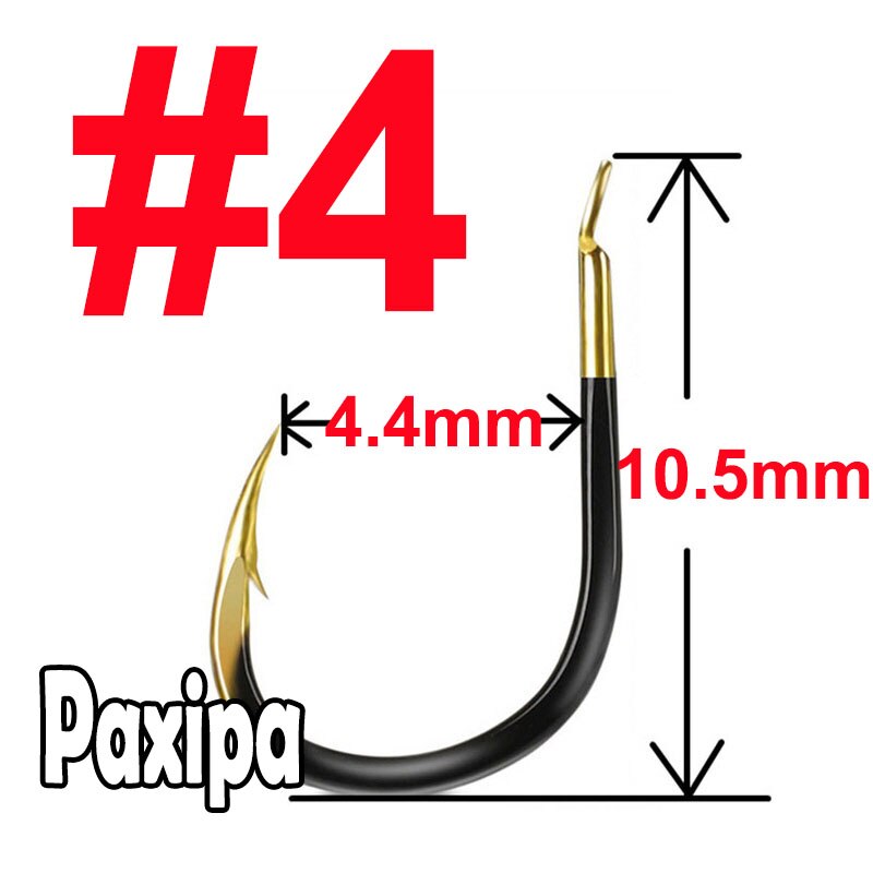 10 stuks vishaak van wolfraamstaal met weerhaak, karpervishaak, enkele cirkel, vishaak, zee-accessoires, uitrusting: 4