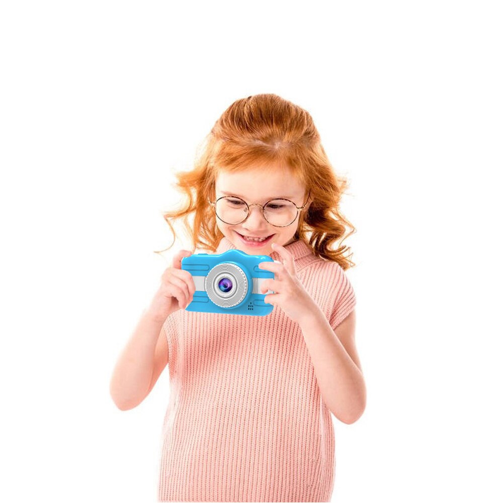 Selfie kamera legetøj til børn tegneserie 3.5 tommer 1080p mini digitale kameraer optager video børn pige dreng fødselsdag