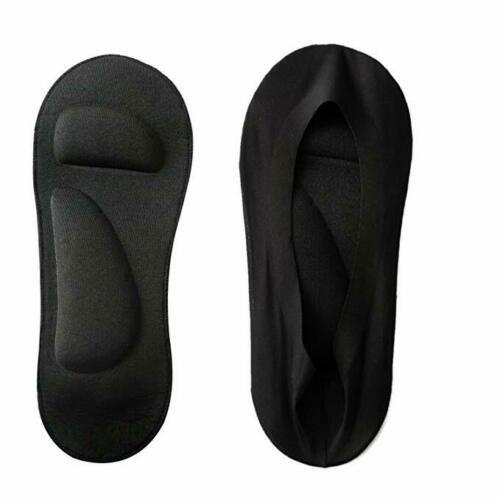1 Pairs 3D Padded Women's Invisible No Show Nylon Socks Sponge Cushion Liner Sock Slippers: C