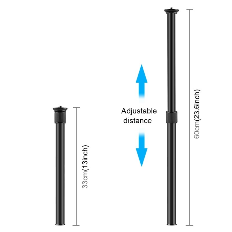 PULUZ Telescopic Extension Central Shaft Rod Monopod Holder, Rod Length: 33-60cm