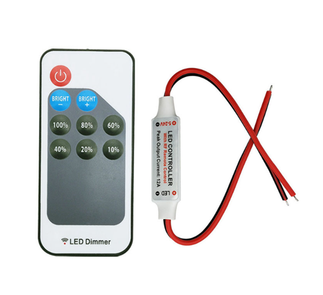 Mini 3Key 9/11Key Dimmer Controller Twee Draads RF... – Grandado