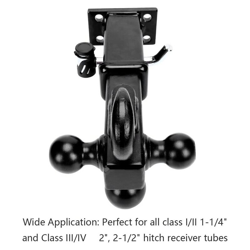 Hitch Receiver Pin Lock, Right Angle 1/2Inch and 5/8Inch for Class I II III IV 1-1/4Inch 2Inch and 2-1/2Inch Receiver