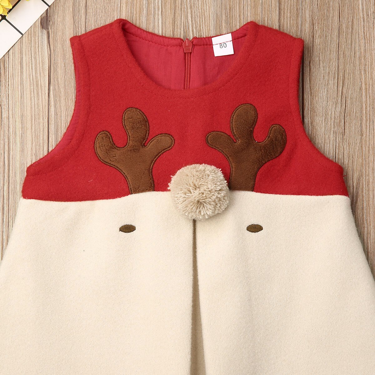 Herbst Winter Neugeborenen Kleinkinder Baby Mädchen Kinder Haarigen Weihnachten Weihnachten Weste Geweih Tops Schöne Kleidung Outfits