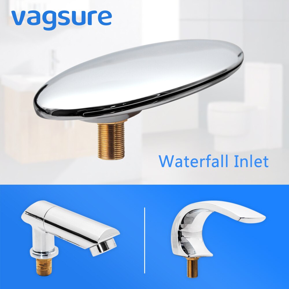Bathtub Waterfall Inlet Cold and Water Tap Brass Switch Control Valve For Bathtub Faucet Set Shower Cabin Mixer Faucet Bath
