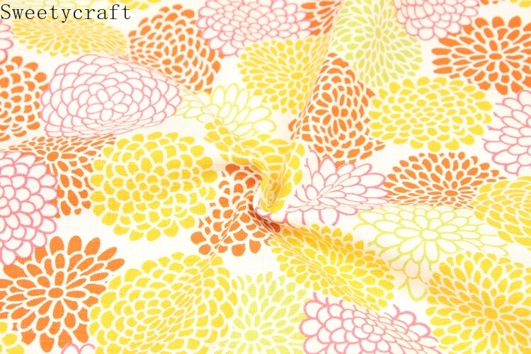 100% grueso de 110x45cm, flor de tela de algodón, paño para coser vestidos, tejidos acolchados, retales, costura artesanal, Material hecho a mano