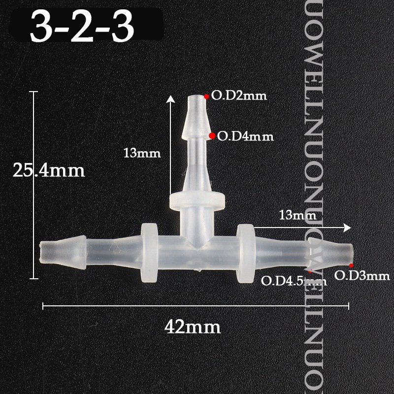 Conector de mangueira de água pp, conector redutor de plástico, conectores t para aquário, tanque de peixes, tubulação de água, junta de cano de escape de pagode, 10 peças: Vermelho