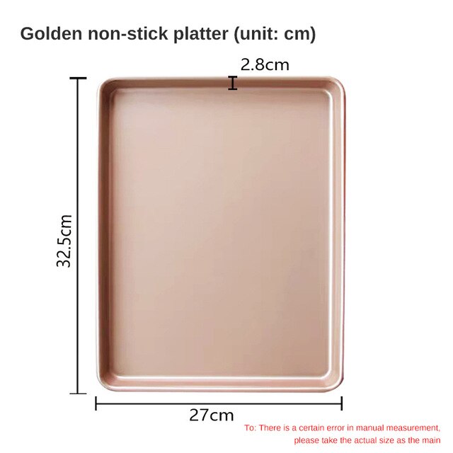 Rectangular Baking tray Non-stick Metal Cake Bread Baguette Baking Pan Form Mold For Oven Bakeware: 32.5 27