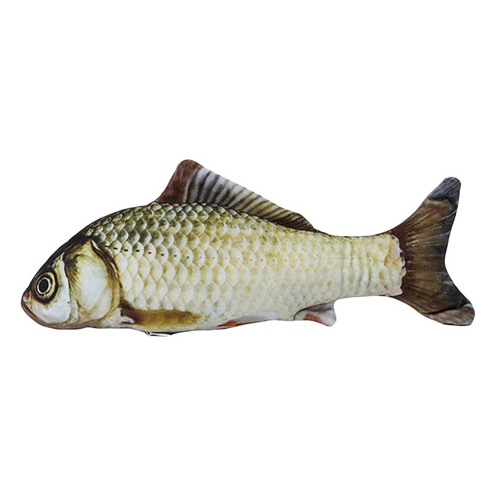 Husdjur mjuk plysch 3d karp fisk form kattleksak kattmynta fisk stoppad kudde docka simulering fisk leksak för husdjur: 14
