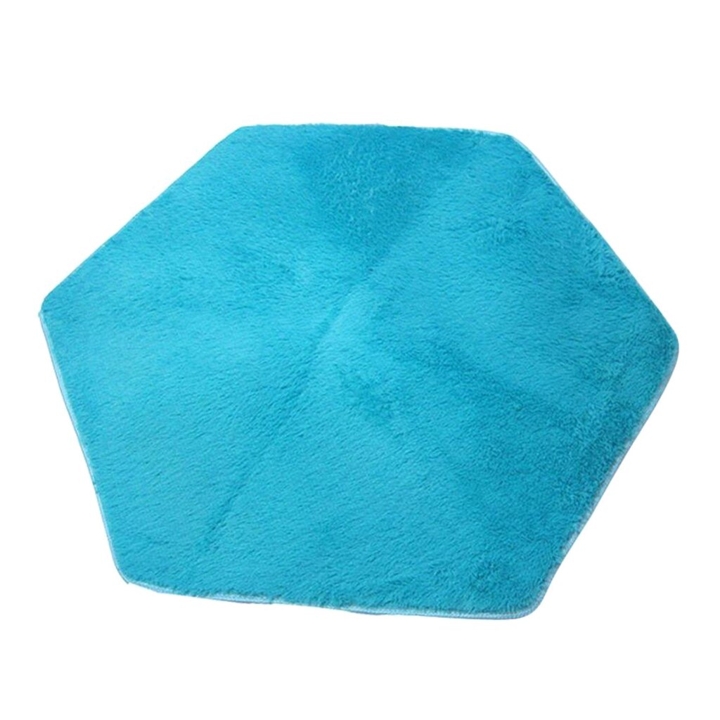 Soft Comfy Play Mat Hexagon Carpet Rug for Kids Play Tent Accessories Blue