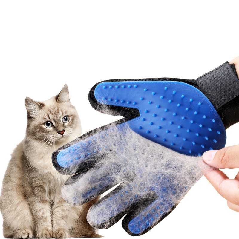 Gummi Handschuh für Kämmen Tiere Handschuh Silikon Haustier Katzen Haar Pinsel Kamm Reinigung Entfernung Haarbürste für Hunde CatsTake Schlecht Handschuh