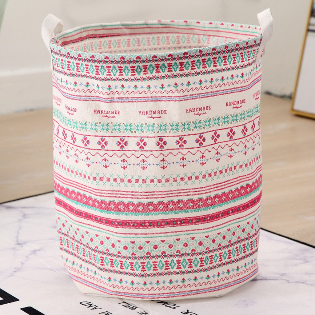 Mode Gedrukt Huishoudelijke Opvouwbare Speelgoed Kleding Opbergtas Wasmand Panier Rangement Wasmand Cesto Ropa Sucia: C