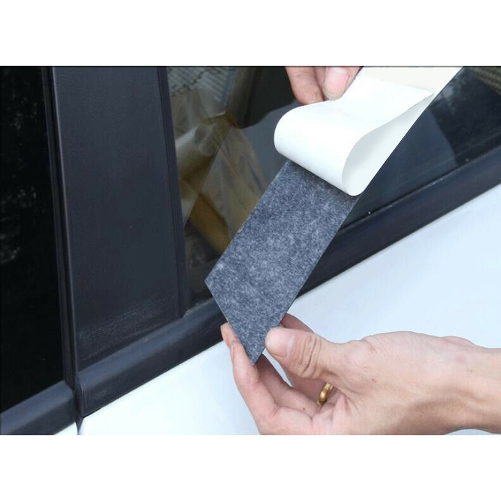 6 stuks autostijlstijl deurbekleding zwarte plastic strip stickerset voor mazda