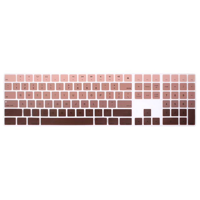 Magic Keyboard with Numeric Keypad MQ052LL/A A1843 Soft Silicone Skin Keyboard Cover For Apple Magic Keyboard: PURPLE