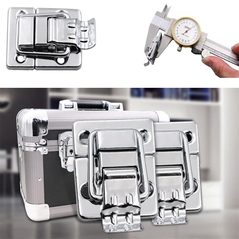 Stainless Steel Chrome Latch Toolbox Buckle Instrument Box Lock File Box Buckle Cosmetic Case Aluminum Tool Box Buckle
