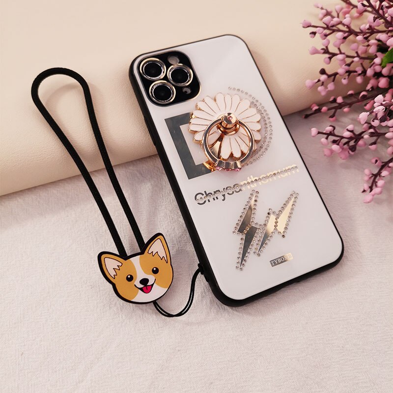 for iphone redmi xiaomi Samsung Camera Holders Keys Lanyard Short Flat Husky Silicone Lanyard Short Phone Lanyard Wrist Strap