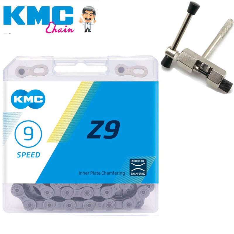 KMC X9 Z9 Bicycle Chains 9 Speed 116L Links Mountain Road Bike Chain With Chain cutter and Magic Button Cycling Parts: Z9 Chain cutter