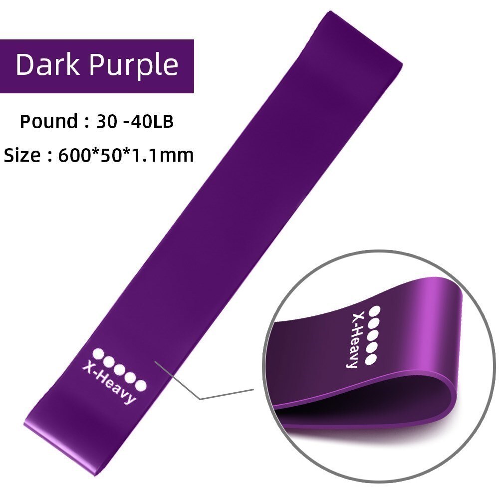 Gym Accessories Resistance Bands Yoga Bodybuilding Sport Equipment Fitness Portable Body Building Sports Entertainment: Dark Purple