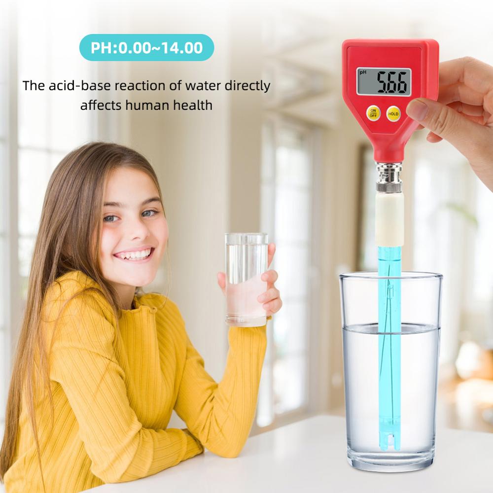 Yieryi Digital PH-98106 PH Checker PH Meter Portable PH Analyzer Tester ATC for Aquarium, Hydroponics, Laboratory