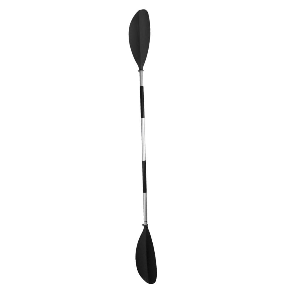 220cm 4 Parts Detachable Aluminum Kayak Paddle with Asymetrical Fibrylon Blades Easy Pack Float Afloat Oar Boat Accessory Black