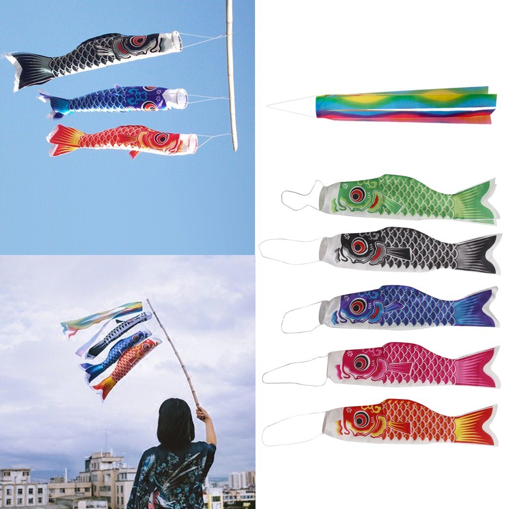 40 Cm Japanse Karper Windzak Streamer Vis Vlag Kite Nobori Koinobori