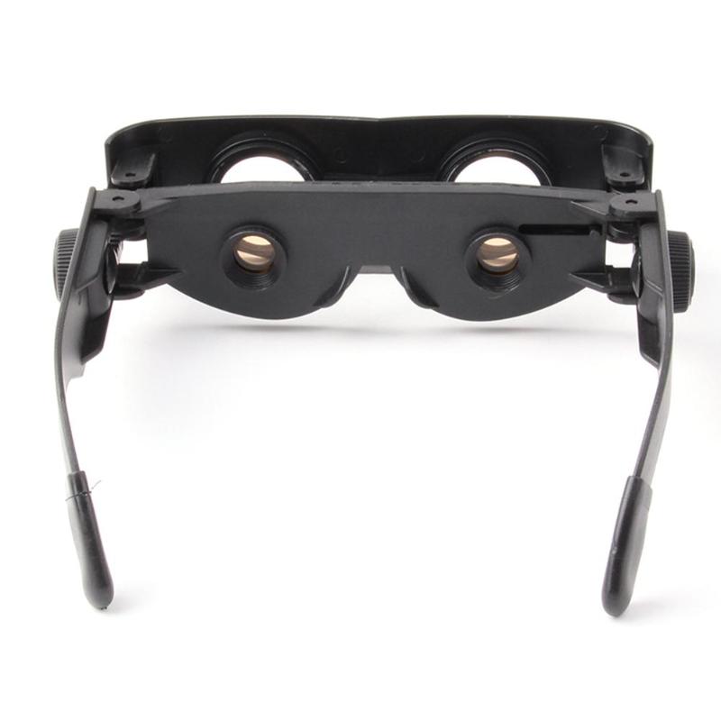 Gafas telescópicas de pesca con marco de ABS, binoculares de lupa para exteriores, color negro,
