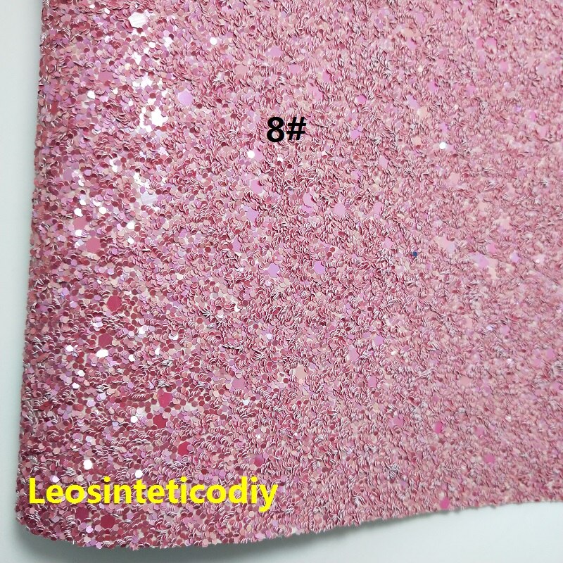 1pc 21 x 29cm syntetiskt läder, cuero sintetico chunky glitter konstläder för att göra rosetter tillbehör  t109: 8