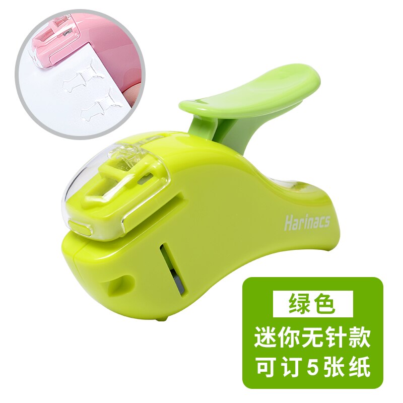 KOKUYO-grapadora sin grapas, grapadora de mano multifunción, portátil, para oficina, estudiantes, sin marcar, tipo en relieve, 5/10 hojas: Mini needleless