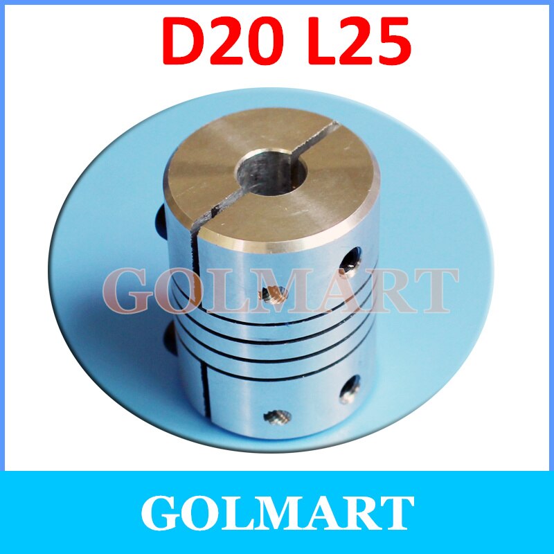 20pcs Motor Jaw Shaft Coupler Flexible Coupling D20 L25 4 5mm 6mm 6.35mm 7 8mm 3D Printer Parts T8 lead screw