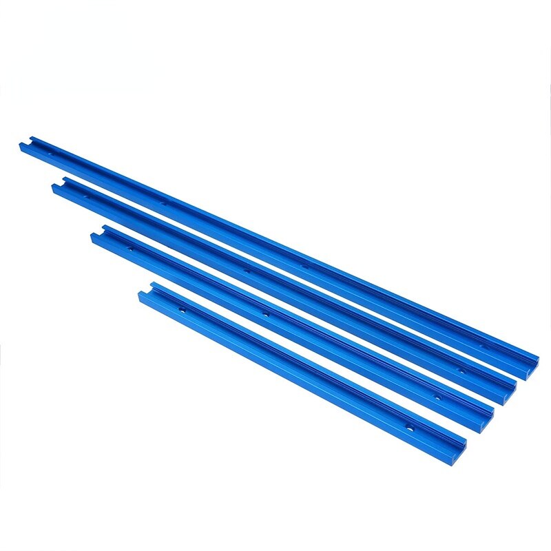 Double-Cut Profile Universal T-Track W/ Mount Predrilled Holes Aluminum Alloy T Slot Slide Miter Track Chute Rail 300-800mm