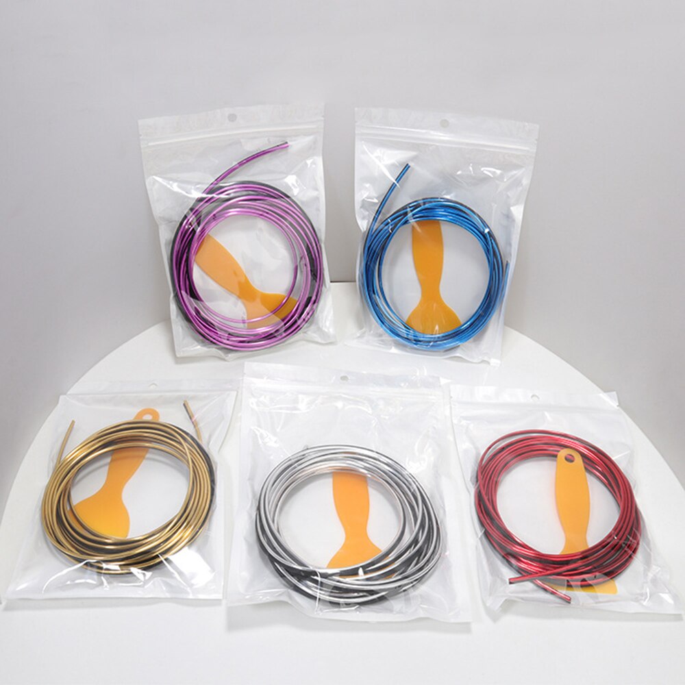 Bande extérieure de voiture Flexible, 5m, accessoires de décoration universels