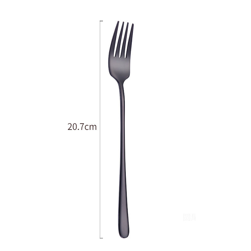 Vacclo 304 Stainless Steel Dinner Fork Tableware Gold-Plated Magic Fork Colourful Dessert Fork With Long Handle Drinking Tools
