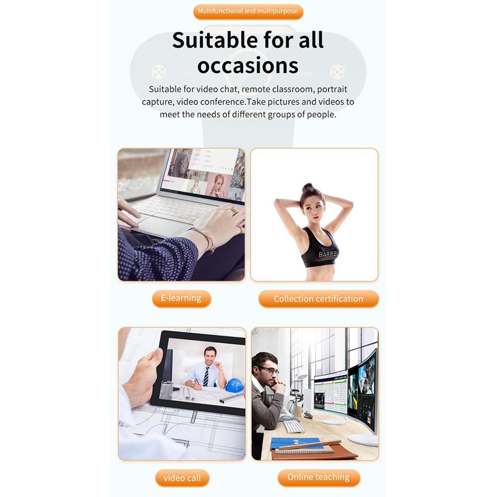 Autofocus Webcam 1944P 1080P Full Hd Web Camera Met Ingebouwde Microfoon Usb Plug Web Cam voor Pc Computer Laptop Desktop Video