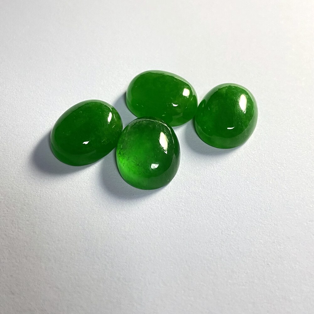 GRC Certificato naturale Giadeite Verde della pietra preziosa Ovale forma 6x4-20x15mm flatback cabochon di pietra anello di giada