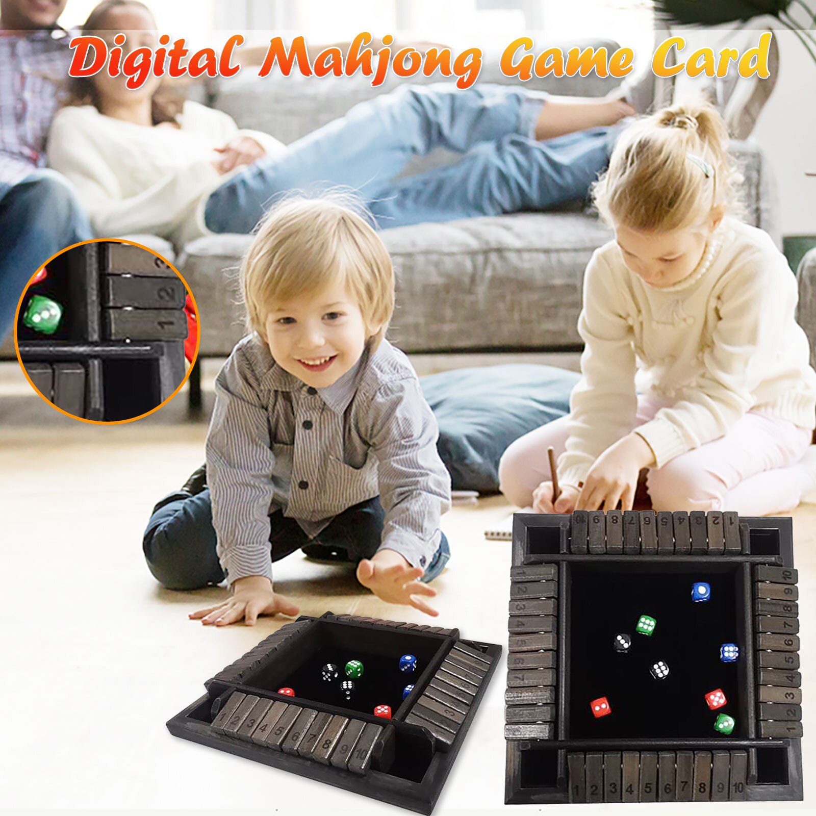 4 # Vierzijdig Flop Game Digitale Spel Speelgoed Kinderen Bordspel Traditionele Retro Pub Bar Board Dobbelstenen game Doos Puzzel Games