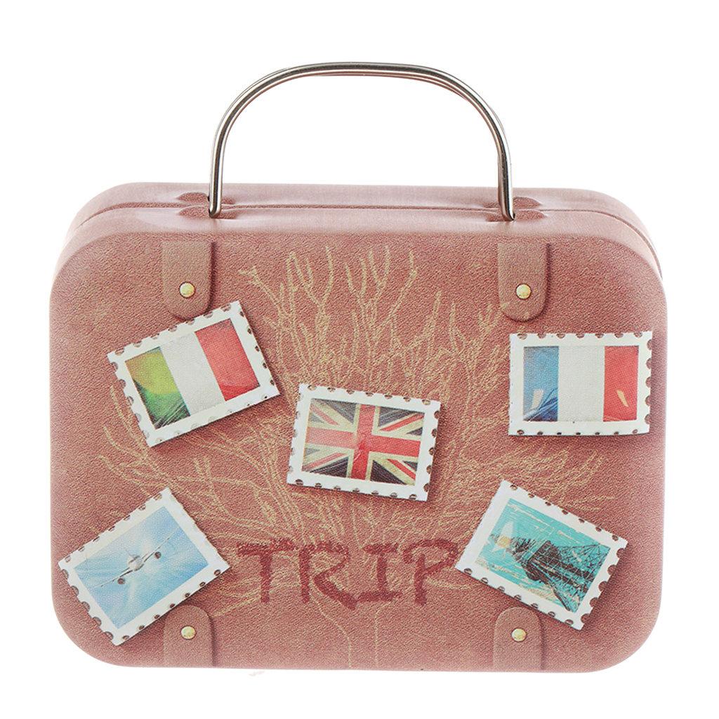 1/6 Doll Dollhouse Miniature Toy Retro Trunk Box Suitcase Luggage Traveling Case