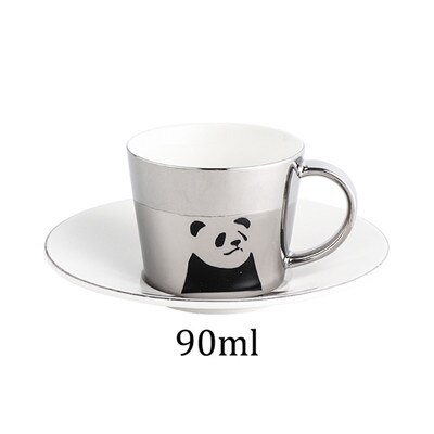 90ml Reflection cup cartoon Panda/Tiger/Deer/Horse cups The Mirror Collection coffee mugs breakfast water bottle: B