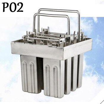 Stainless Steel DIY Ice Pop Molds Ice Lolly Popsicle Moulds Stick Holder 8 Cells/Batch Six Options Home Ice-Pop Molds: P02
