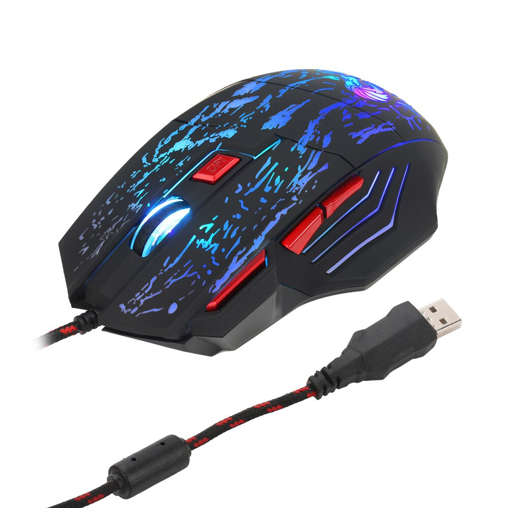 7 button 5500 DPI PC laptop USB wired optical gaming mouse computer accessories for pc