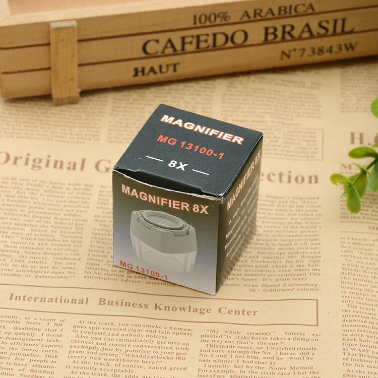 8X Focusing Adjustable Jewelry and Repair Magnifier Drawing Loupe Stamp Collection Magnifying Glass and Loupe