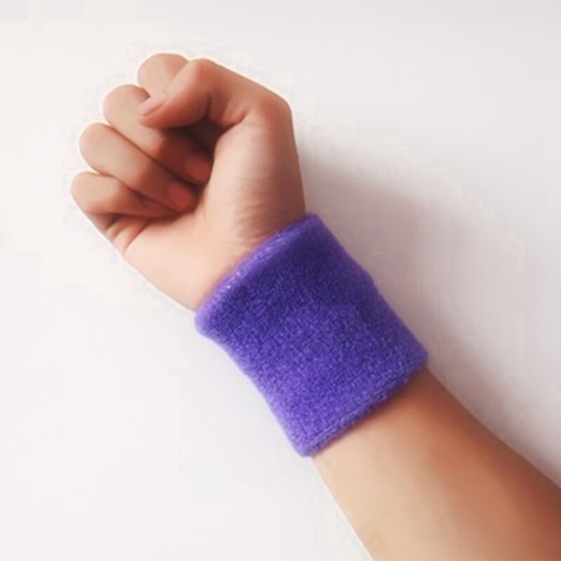 1PCS Colorful Cotton Unisex Sport Sweatband Wristband Wrist Protector Running Badminton Basketball Brace Terry Cloth Sweat Band: PP