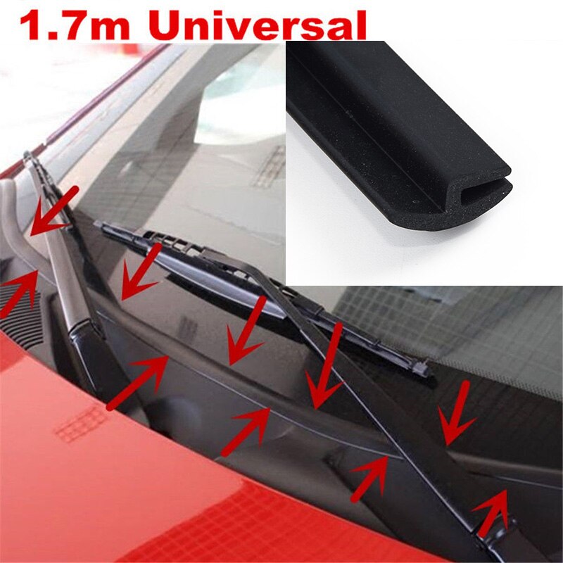 Voorruit Auto Afdichting Strip Zwart Paneel Beschermende Rubber Strip Universele