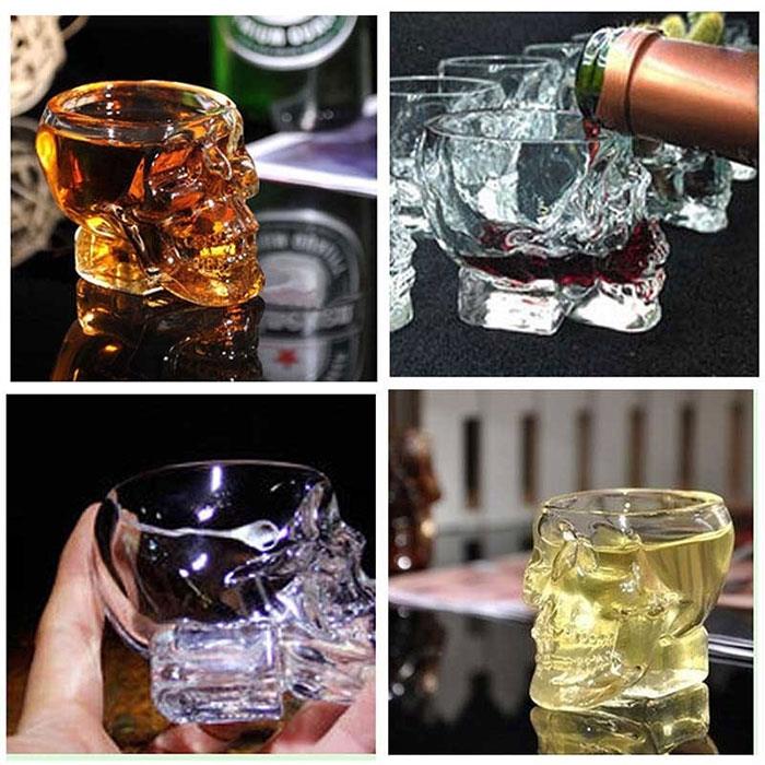 Kraniet kop knogler panser gotisk kriger høj drinkware barware krus vin skelet