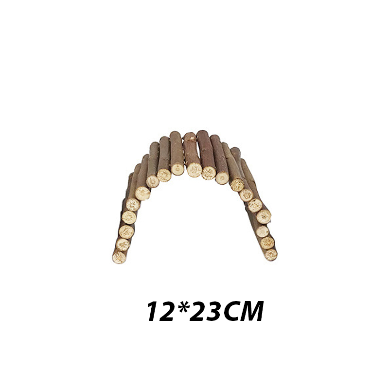 Accesorios para ratas y mascotas, puente de madera, Juguetes para conejos, suministros para la dentición, Escalera de clítoris para animales pequeños, Juguetes para masticar, Conejos