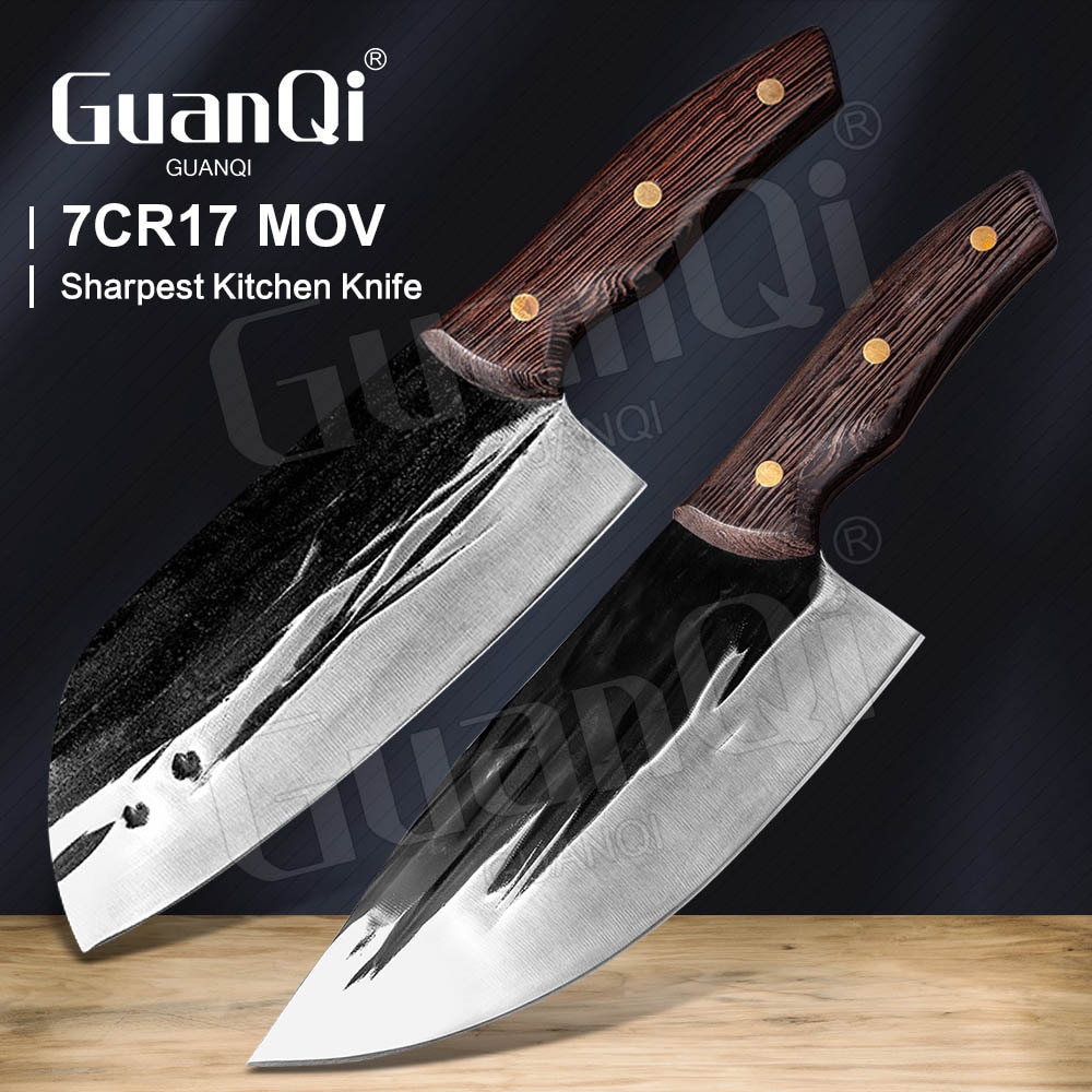 Forged Clad Steel Handmade Butcher Cleaver Kitchen Knives Stainless Steel Cleaver Butcher Knife Full Tang Handmade Chef Knives