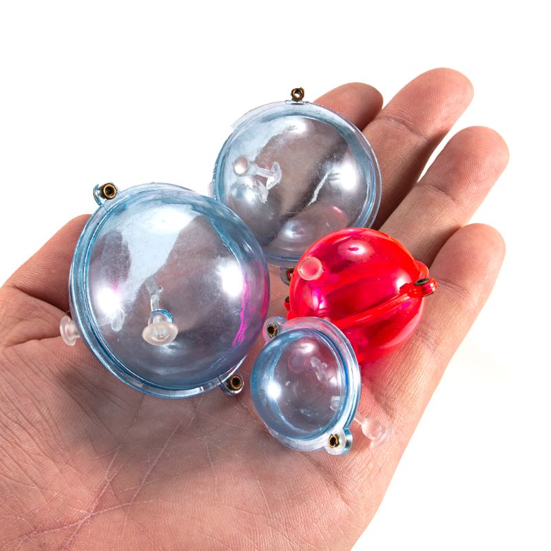 Bolas de plástico ABS para pesca, flotadores de burbujas de agua, aparejos de pesca de mar, accesorios para exteriores, azul, rojo, 25/32/40/47mm, 5 unids/set por juego