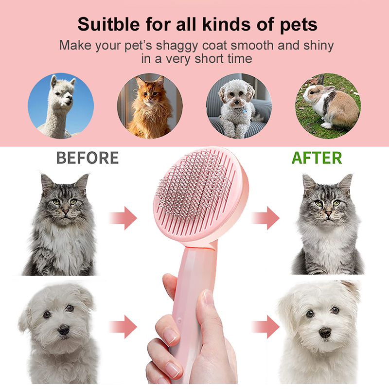 Cepillo para gatos, cepillo para el cuidado de mascotas, para eliminar pelos, removedor de pelo para gatos, peine para quitar el pelo de mascotas, accesorios para el cuidado de cachorros y gatitos
