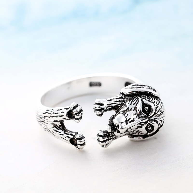 Anello da donna regolabile per cani in argento Sterling 925 gioielli di design di lusso regalo di nozze offerte femminili GaaBou