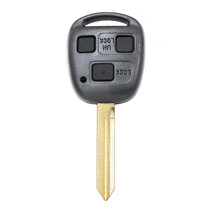 Replacement Remote Key Shell Fob Car Key Case Smart Key Housing for Toyota Yaris Avensis 3 Button Case Fob with Button Pad TOY47