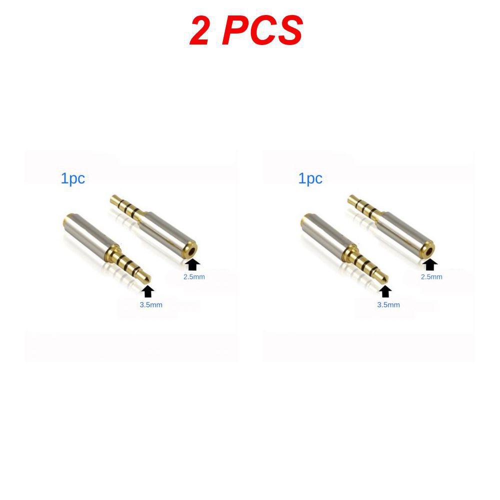 Jack 3.5 mm to 2.5 mm ljudadapter 2.5mm hane  to 3.5mm honkontakt för aux-högtalarkabel hörlursuttag 3.5: Vit